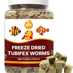 Freeze Dried Tubifex Worms Fish Food 50Gm 0.06 kg Dry Adult Fish Food-image-7