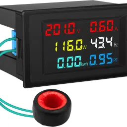 AC 80-300V 100A Energy meter Voltage Current Power Factor Frequency (1 PC) Voltmeter-2