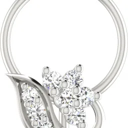 avsar Mishka 18kt Diamond White Gold Nose Wire-image-4