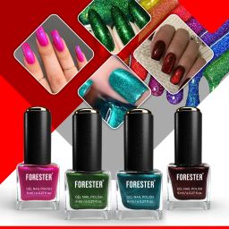 Gel Couture Long-Lasting Nail Polish,Free Vegan, 4 pcs Multicolor-10
