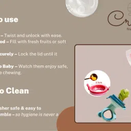 cradleve Silicone Food/Fruit Nibbler with Extra Mesh Feeder image 4