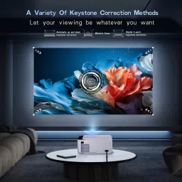 TOPPRO T5 Mini 4K Support Native HD Android 13 WiFi/BT 6.0 Auto Keystone with Miracast (5500 lm / 1 Speaker / Wireless / Remote Controller) Portable Projector image 4