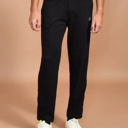 Men Solid Black Track Pants-image-60