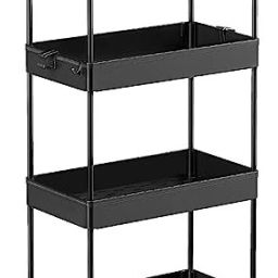 NEW STAINLESS STEEL TROLLY FOR VEGATABLES AND FRUITS PLASTIC TROLLY FOR KITCHEN Plastic, Steel Kitchen Trolley-14