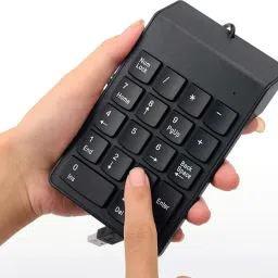 coolcold Wired Number Keyboard Slim Mini Numeric keyboard pad 18 Keys for Laptop Notebook Desktop Wired USB Handheld Laptop Keyboard Compatible with Desktop, Laptop, Mac image 2