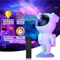 Jaaro Astronaut Nebula Night Lamp with Timer – Ideal for Kids, Babies, and Adults (50 lm / Wireless / Remote Controller) Portable Projector image 5