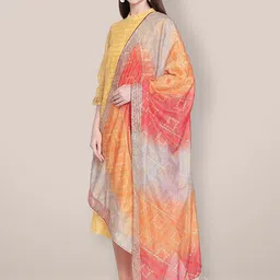Dupatta Bazaar Printed Dupatta with Gotta Patti image 5