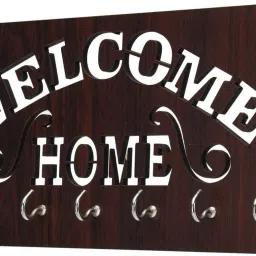 Designer Key Holder & Organizer (Welcome) Wood Key Holder-image-7