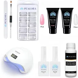 Acrylic Gel Poly Nail Gel Nail Extension Set With Top & Base Coat Nail Art Combo-picture-34