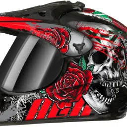 Auto Green X-7 Devil ABS Material with Rainbow visor Motorbike Helmet-image-95