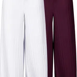 vspcreation Pack of 2 Women Comfort Fit Multicolor Lycra Blend Trousers-picture-15