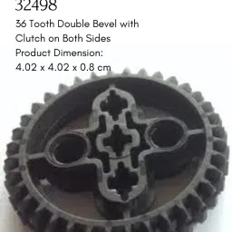 yellow tommy Technic Series 36 Tooth Gear 32498 Compatible with all Building Blocks, 20 Pcs image 2