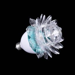 wundervox 3W LED Lotus Stage Light 360 Degree LED Magic Light Auto Rotating RGB Bulb Single Disco Ball image 3