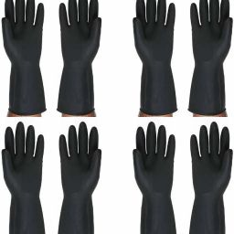 Rubber Diamond Grip Dishwashing Bathroom Animals Pet Kitchen Cleaning Gloves Wet and Dry Glove Set-image-60