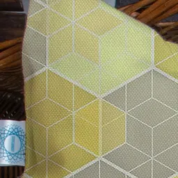 STITCHNEST Yellow & Grey Set Of 5 Geometric Printed Square Cushion Covers image 3