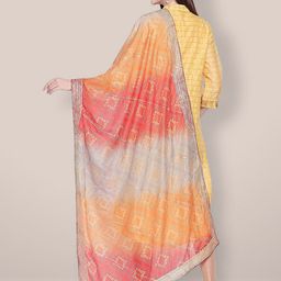 Dupatta Bazaar Printed Dupatta with Gotta Patti image 4