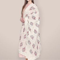 Dupatta Bazaar Printed Pure Cotton Block Print Dupatta with Gotta Patti image 4