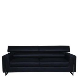 woodsworth from pepperfry Xaviec 3 Seater Sofa With Adjustable Headrests In Black Colour-picture-7