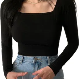 Casual Regular Sleeves Solid Women Black Top-image-71
