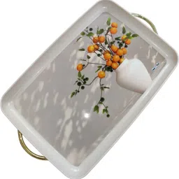nayasa Printed Small Serving Tray Rectangular for Drink Breakfast Tray image 2