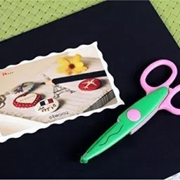 kraftmasters 6 Pieces Art and Craft Zig zag Paper Shaper Scissor Set Of 6 Scissors image 3