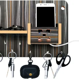 WALL-STAND-BLACK Wood Key Holder-image-20