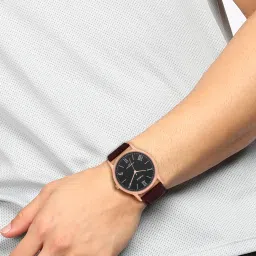 timex Black-Dial Analog Watch - For Men TW000R433 image 3