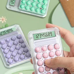 accuprints Pink Mini Cute 8-Digit Portable Pocket Calculator Easy to Press Electronic Calculator Daily Use Basic Calculator image 4