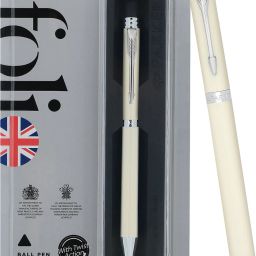 Folio Standard Chrome Trim |Ivory white Body Colour | Ball Pen-image-4