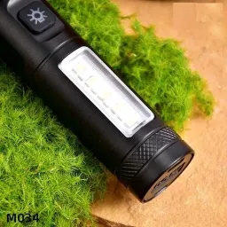 nilesawar X107 (Rechargeable LED Metal Torch) Zoomable with 3 Modes Flashlight Torch image 2