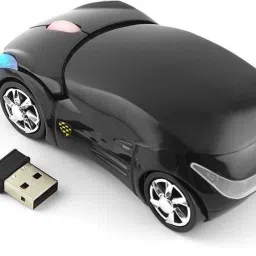 microware Sport Car Shaped 2.4GHz Wireless Ultra Small Optical Gaming Mouse for PC Computer and Laptop (Black) Wireless Ambidextrous Optical Gaming Mouse with Bluetooth-image-13