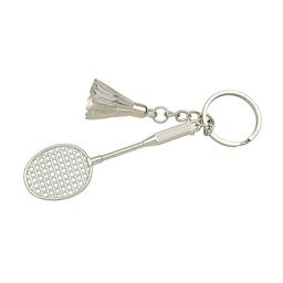 nrd fashions JEFA Stylish Meta Badminton Racket Design Keychain & Keyring for Car/Bike/Home/Office Keys image 2