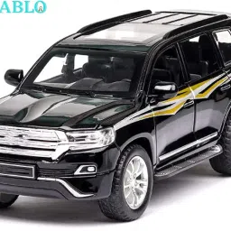 1:32 Land Cruiser Diecast Metal Toy Car for Kid Pullback with Light Sound-22