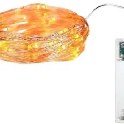 30 LEDs 3 m Gold Steady String Rice Lights-7