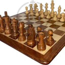 3.75" Down head Staunton with 16" chessboard 45 cm Chess Board-44
