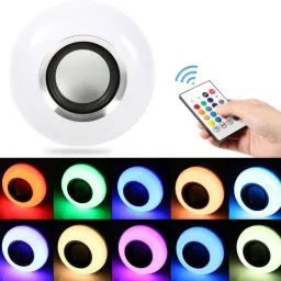 wahh Bluetooth Music Bulb Smart B22 12 Watt LED RGB Light Lamp Speaker Wireless Color Changing 24 Keys Remote Control SATG01 Smart Bulb image 2