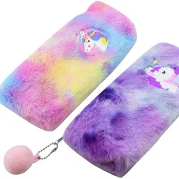 Unicorn Fur Pouch Unicorn Art Polyester Pencil Boxes-9