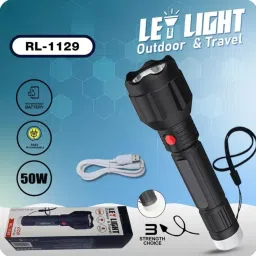 rocklights Model RL-1130 2-in-1 Rechargeable Eco Energy 2 Modes Torch & Table Lamp Torch image 2