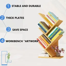uniaart Engineered Wood Open Book Shelf image 2