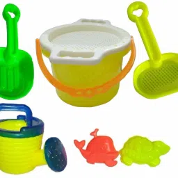 Mini Gardening and Beach Sand Play Set Beach Toys with Bucket, & Accessories (Multi Color)-32