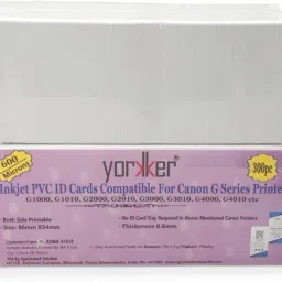 Yorkker Inkjet ID Cards Pack of 300 Compatible with Can Printers (600 Micron) White Ink Cartridge-image-18