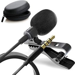 3.5mm Collar Mic with Pouch for Youtube Mic Lapel Microphone for Mobiles Collar Microphone for Mobiles-25