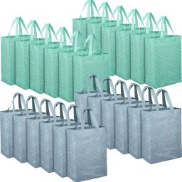 Non-Woven Reusable Eye-Print Shopping Handbag|Pack of 24|Multicolor Pack of 12 Grocery Bags-image-90
