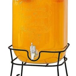 Glassware Beverage 5LTR Dispenser with Silver Tap and Black Metal Stand Bottom Loading Water Dispenser-image-31
