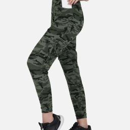 Women Printed Dark Green Track Pants-image-74
