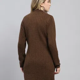 monte carlo Blend Wool Self Design Coat For Women image 4
