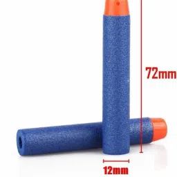 newvent (Pack of 50) Fire Gun Bullet Soft Foam Dart 50 PCS Darts & Plastic Bullets (Blue) Soft Tip Dart image 2