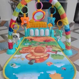 Baby Piano Gym for 0-12 Months with Hanging Rattles & Kick Play Features-image-7