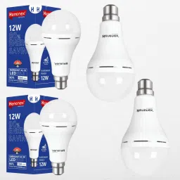 Efficient 12W Emergency Bulbs | 4-Piece Pack for Reliable Lighting 4 hrs Bulb Emergency Light-image-1