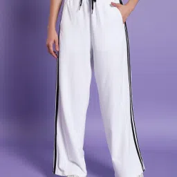 Women Solid White Track Pants-image-58